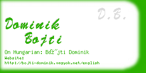dominik bojti business card